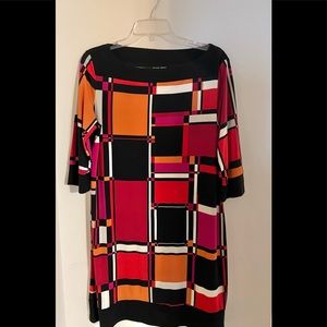 Abstract patterned dress by Emma & Michele